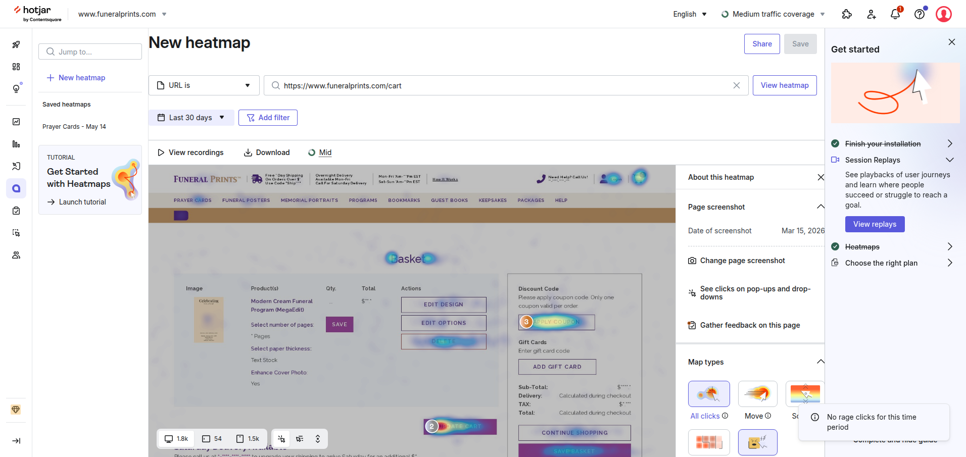 Evidence: Cart Page Rage Clicks