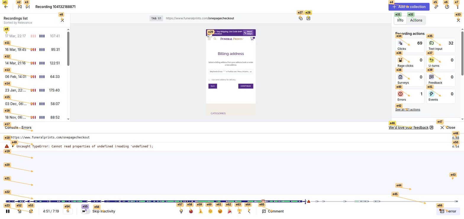 Evidence: Checkout JS Errors